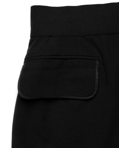 Chanel gold-buttoned laine pencil skirt Chanel