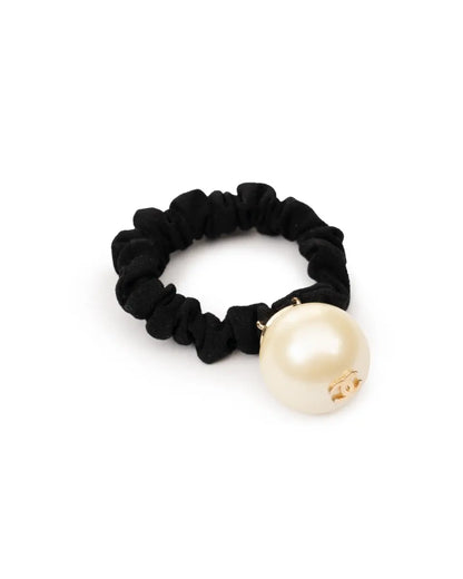 Chanel Jumbo Faux Pearl hair scrunchie Chanel