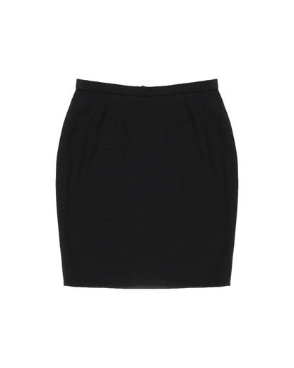 Chanel laine black mini skirt Chanel