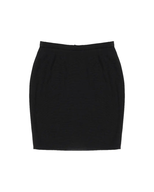 Chanel laine black mini skirt Chanel
