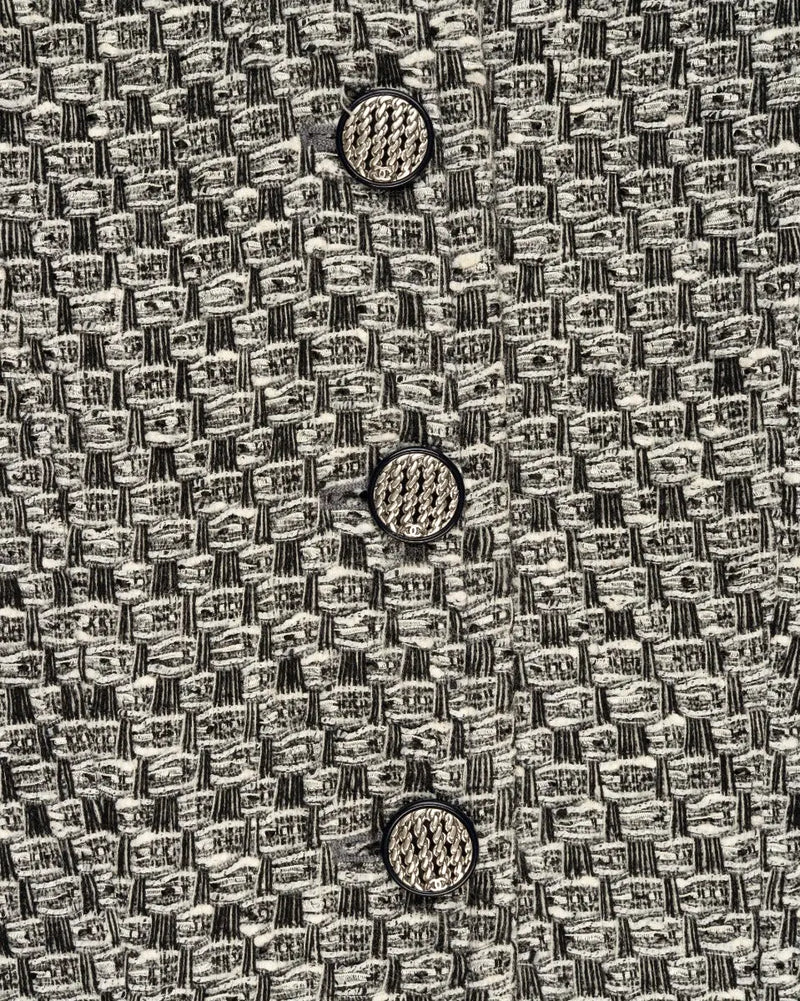 Chanel Tweed metallic grey laine & viscose blazer jacket thumbnail
