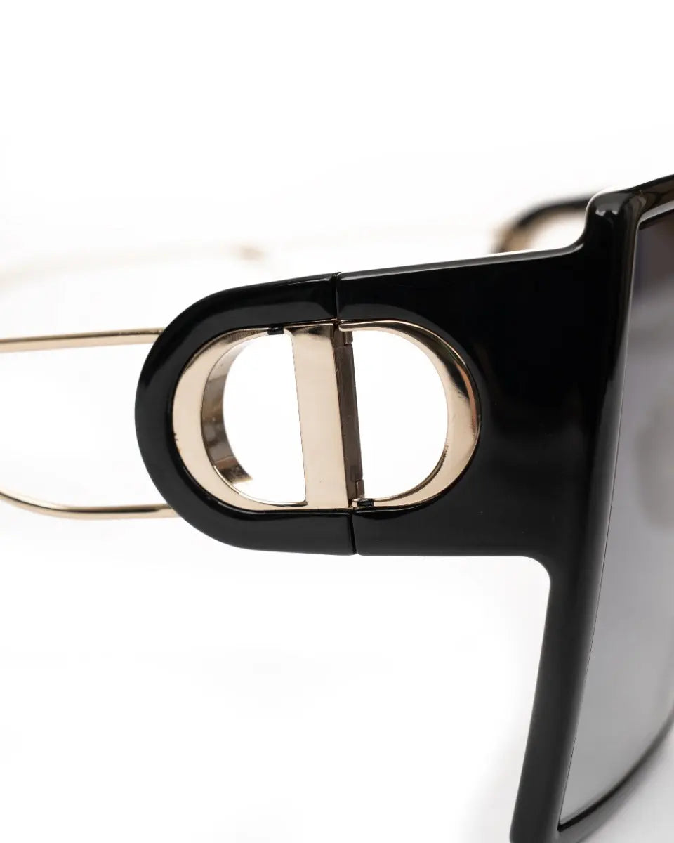 Christian Dior 30 Montaigne black/gold two-tone sunglasses