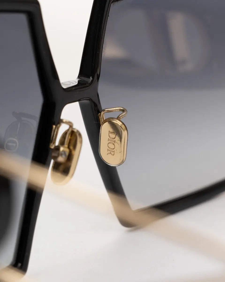 Christian Dior 30 Montaigne black/gold two-tone sunglasses Dior