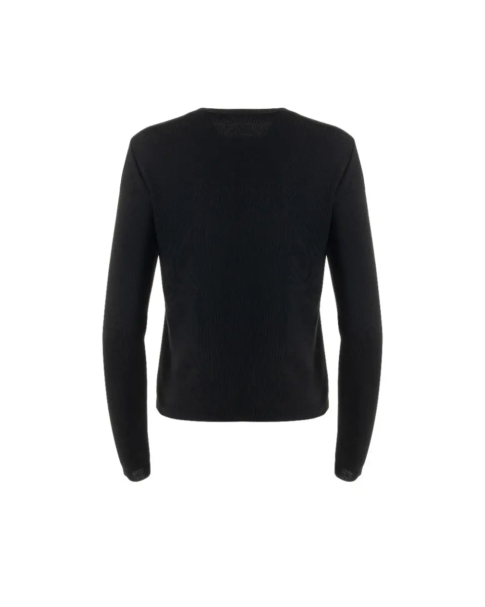 Christian Dior houndstooth-panelled laine crewneck sweater