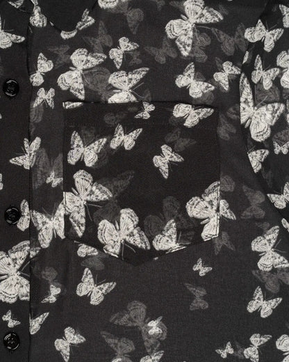 Christian Dior butterfly transparent button-up shirt Dior