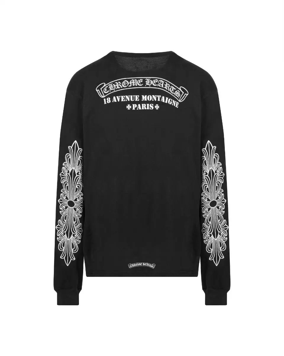 Chrome Hearts "18 Avenue Montaigne" Paris exclusive long sleeve t-shirt