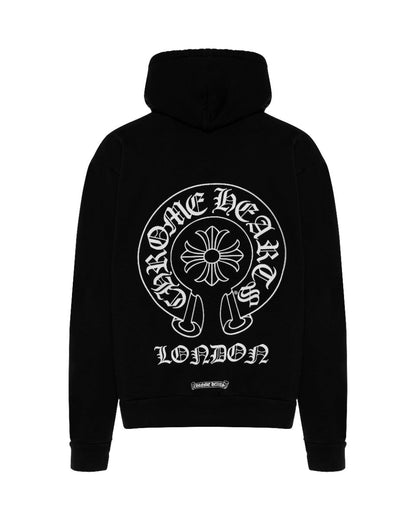 Chrome Hearts London Exclusive Horseshoe logo black hoodie Chrome Hearts