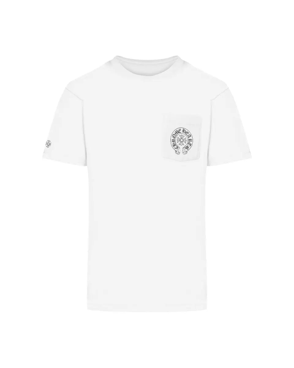 Chrome Hearts multicolor horseshoe logo pocket t-shirt