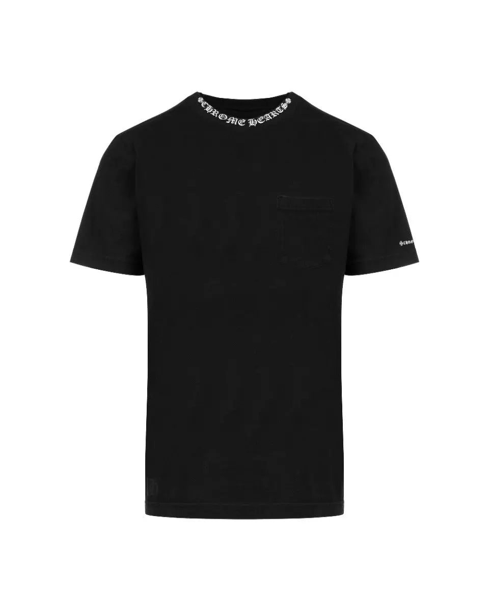 Chrome Hearts neck collar logo pocket t-shirt