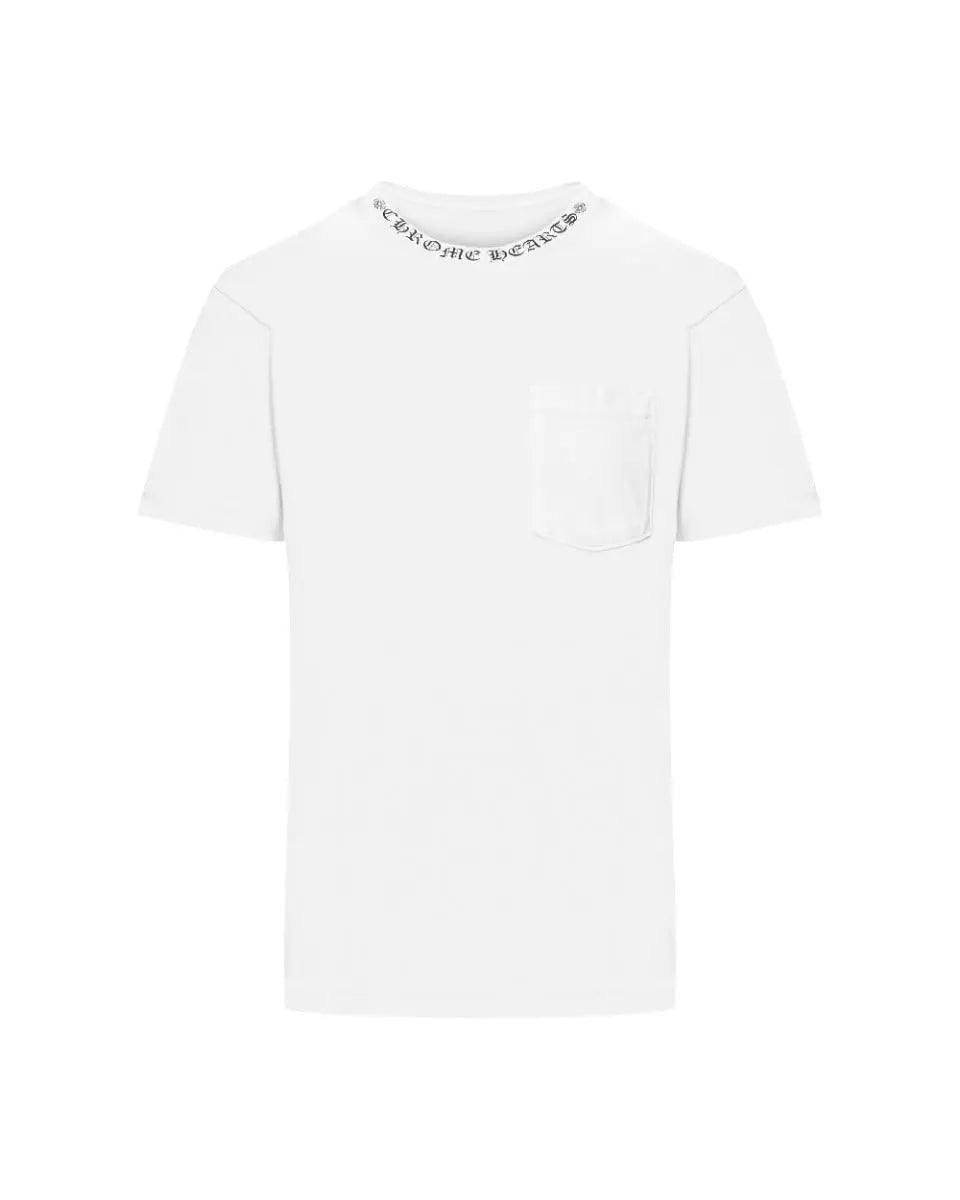 Chrome Hearts neck collar logo pocket t-shirt