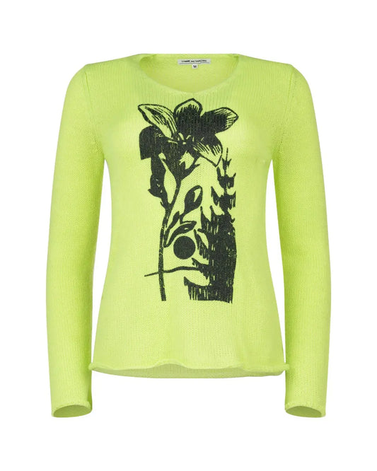 Comme des Garçons x Paul Morrison "Jingle Flowers" neon sweater COMME des GARÇONS