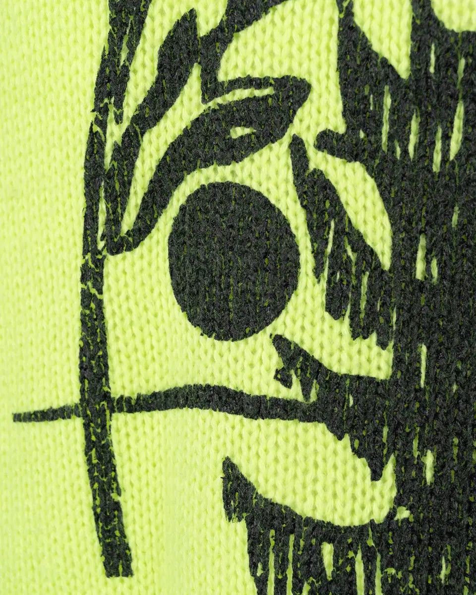Comme des Garçons x Paul Morrison "Jingle Flowers" neon sweater COMME des GARÇONS