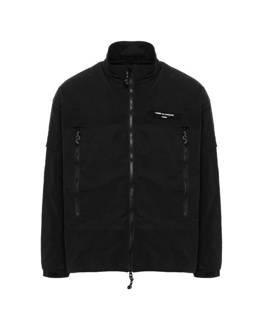 COMME des GARÇONS Homme Oxford paneled zip track jacket COMME des GARÇONS