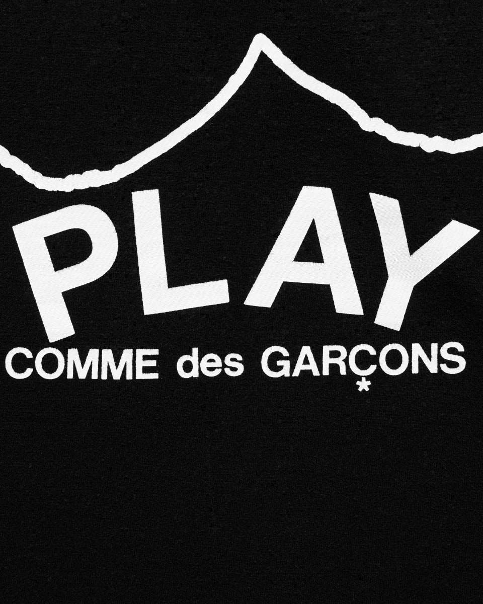 COMME des GARÇONS upside down heart logo black t-shirt COMME des GARÇONS