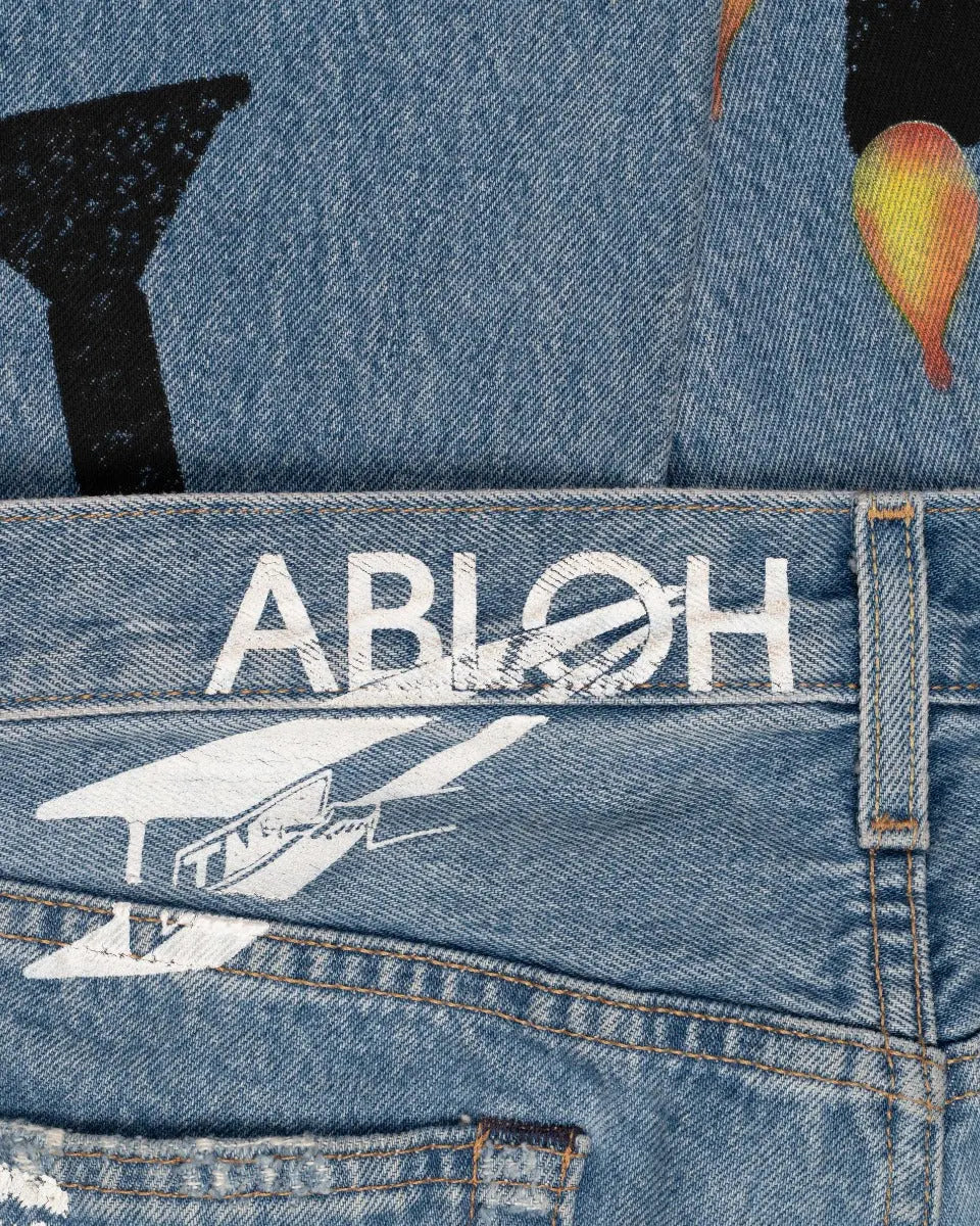 Denim Tears Virgil Abloh "Message in a Tear" printed Levi's jeans Denim Tears