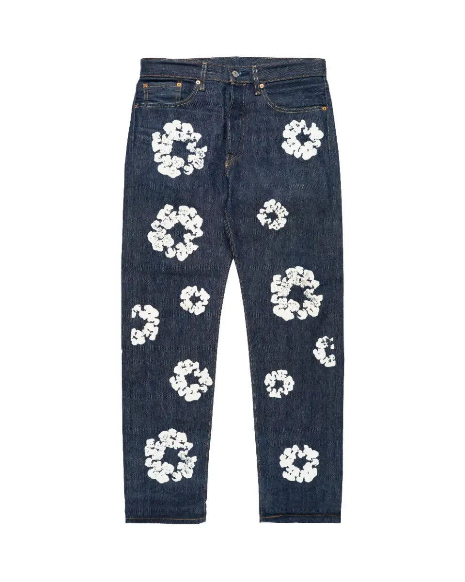 Denim Tears x Levi's wreath-print selvedge jeans
