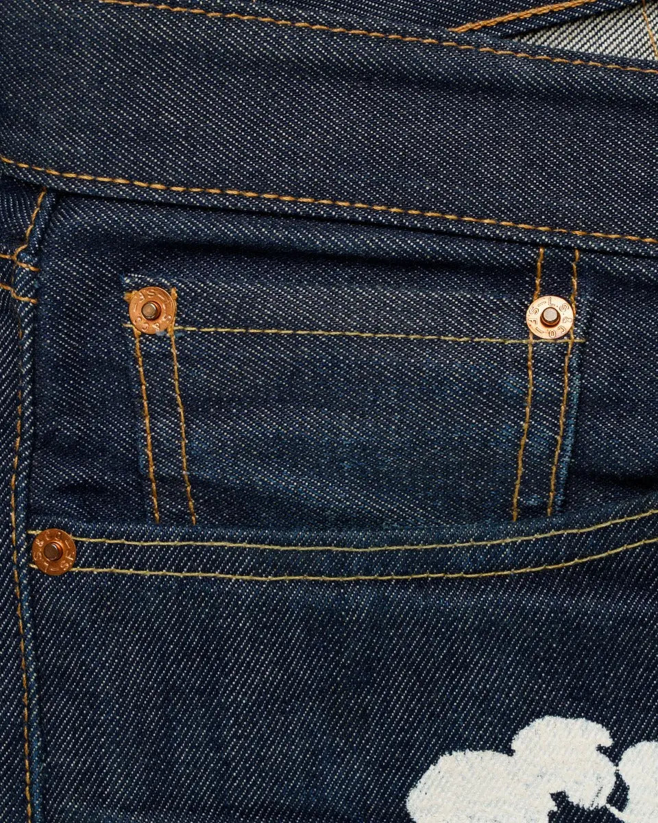 Denim Tears x Levi's wreath-print selvedge jeans