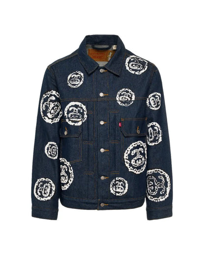 Denim Tears x Stüssy x Levi's type 2 raw denim jacket Denim Tears