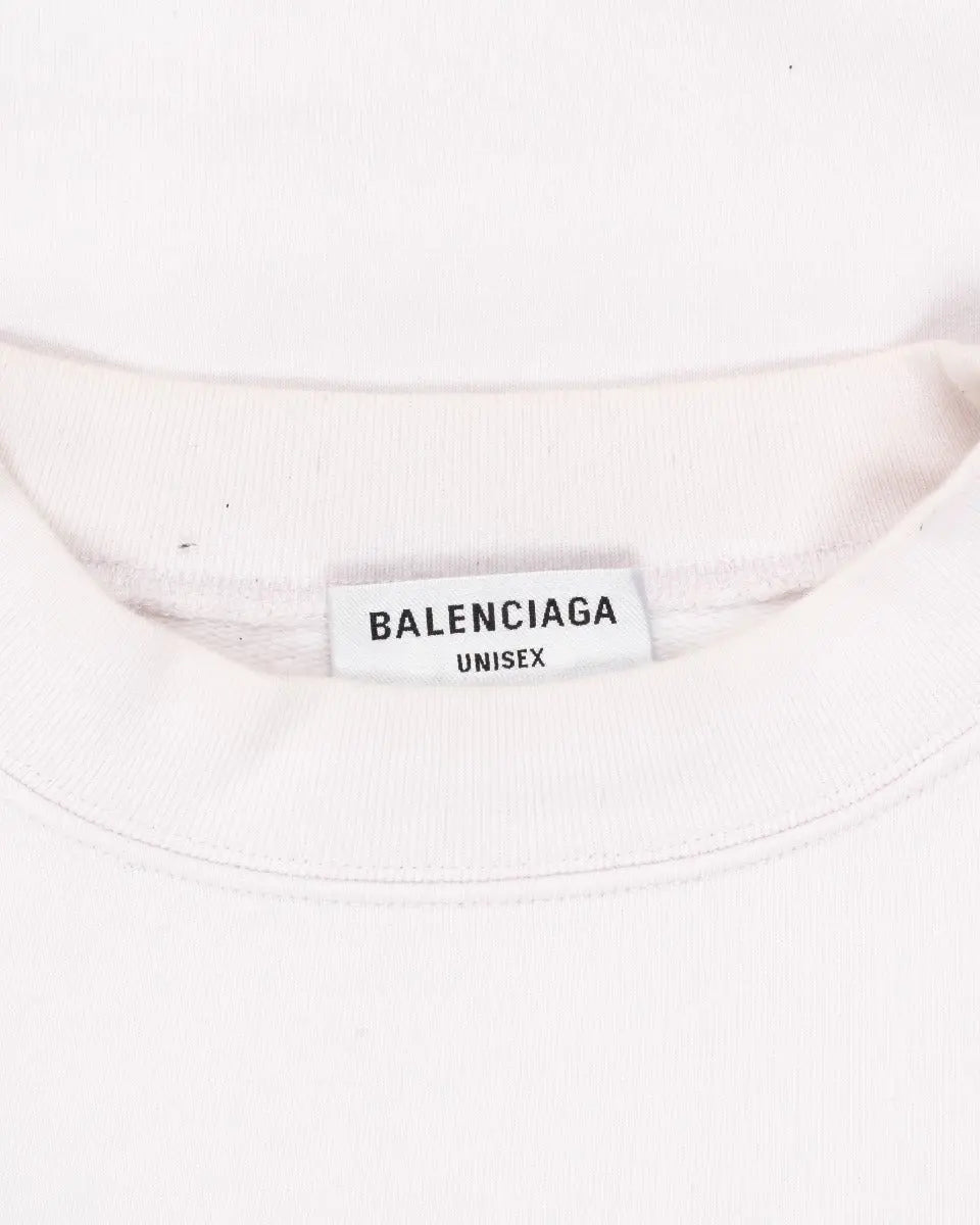 Balenciaga White Strike 1917 oversized crewneck sweatshirt