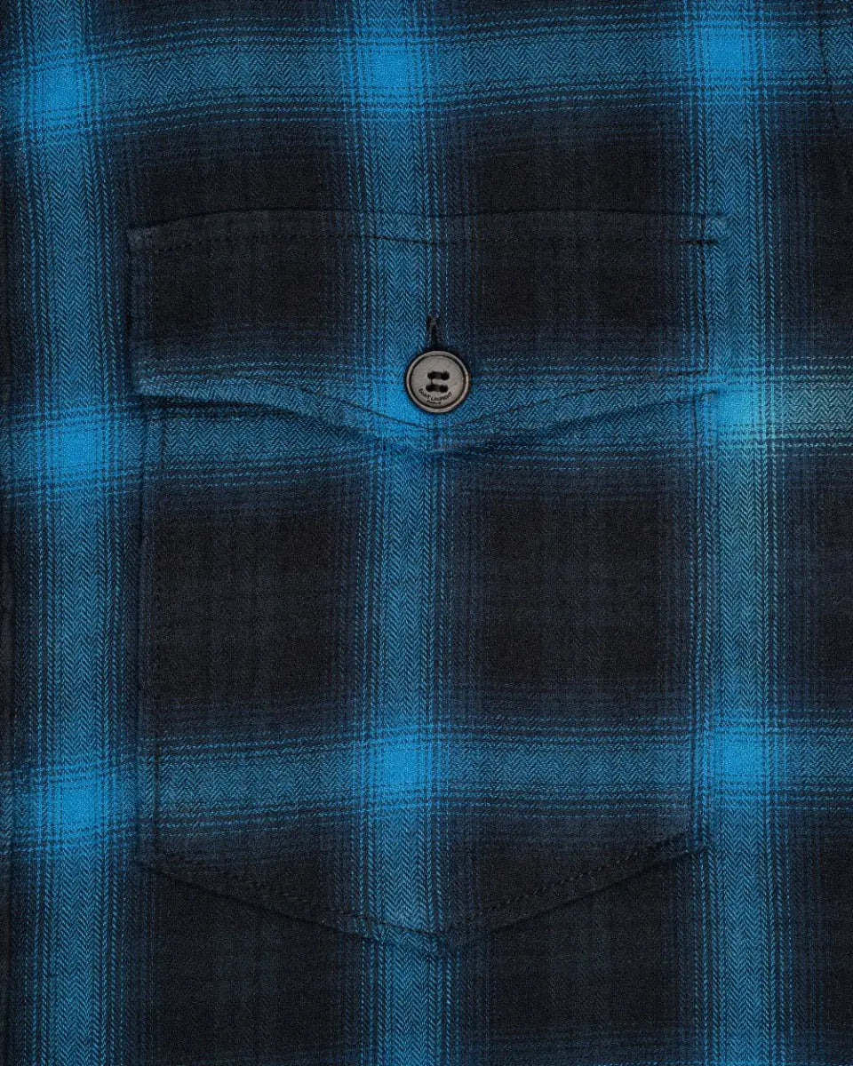 Saint Laurent flannel checkered button-up shirt