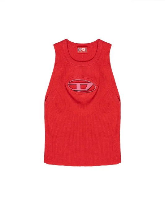 Diesel by Glenn Martens D-logo oval cut-out tank top t-shirt Diesel