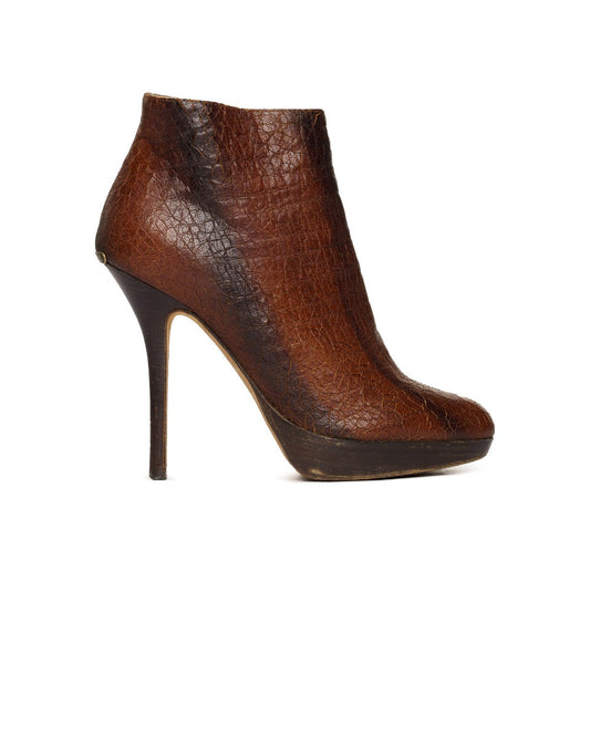 Dior brown leather ankle heels Dior