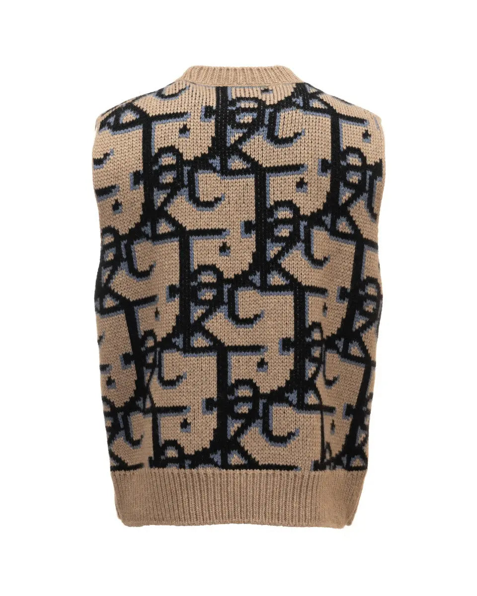 Dior x Cactus Jack (Travis Scott) brown sweater vest