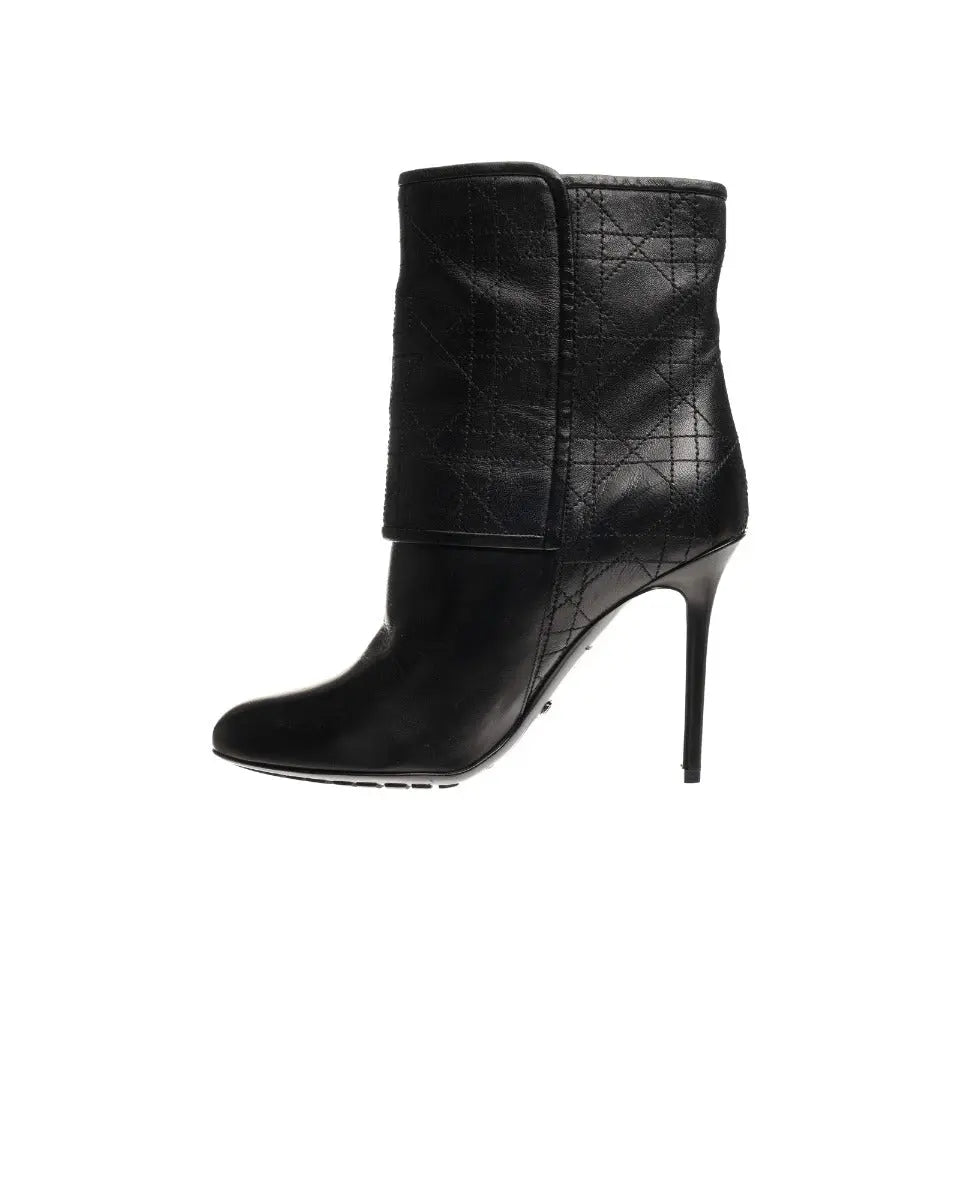 Dior Guetre Cannage ankle heel boots