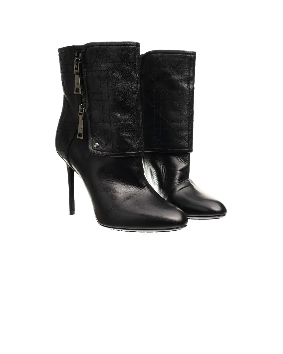 Dior Guetre Cannage ankle heel boots Dior