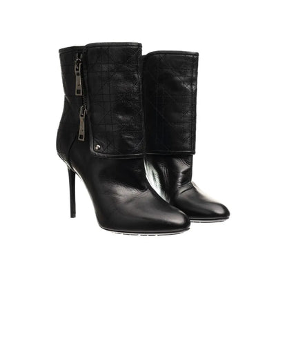 Dior Guetre Cannage ankle heel boots Dior