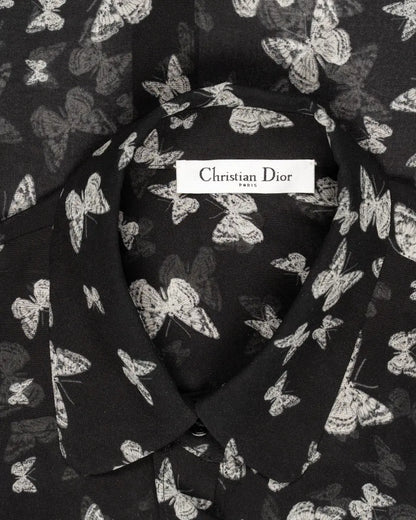 Christian Dior butterfly transparent button-up shirt Dior