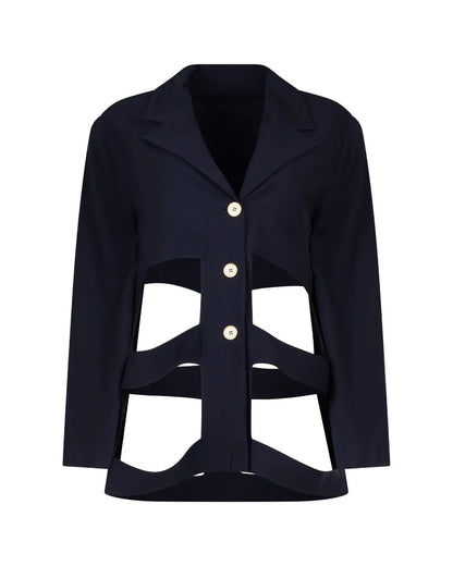 Dirk Van Saene cut-out panels blazer jacket Dirk Van Saene