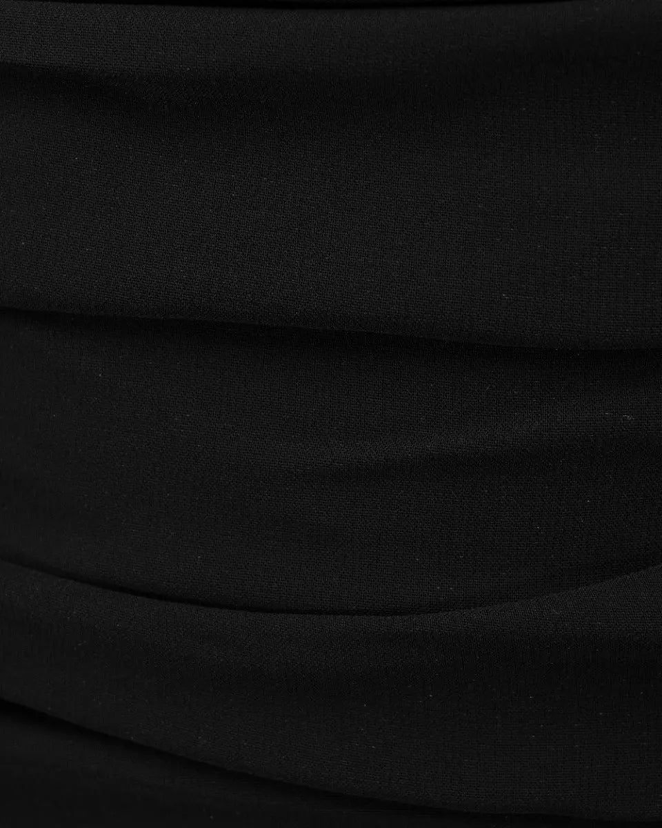 Dolce&Gabbana black draped long sleeve dress Dolce&Gabbana