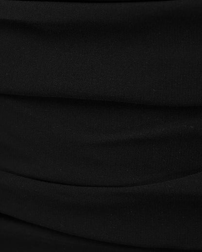 Dolce&Gabbana black draped long sleeve dress Dolce&Gabbana