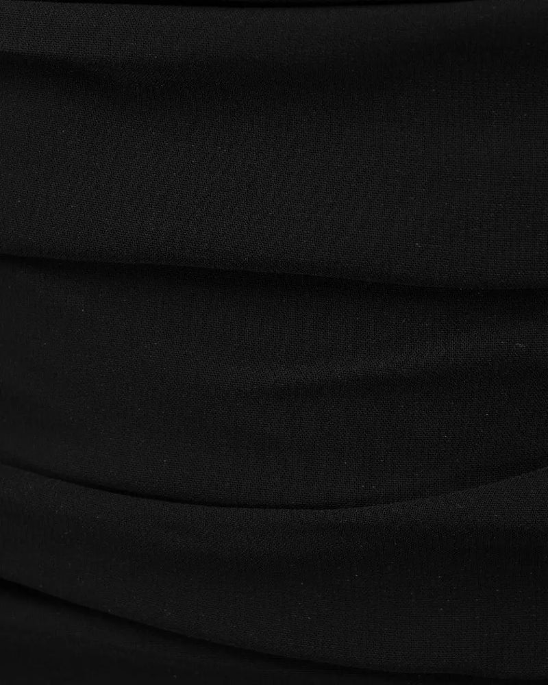 Dolce&Gabbana black draped long sleeve dress thumbnail