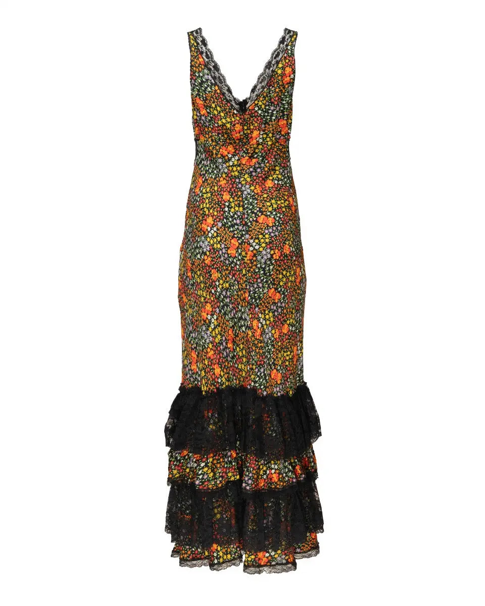 Dolce&Gabbana floral tiered lace dress