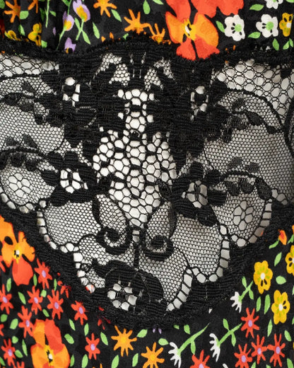 Dolce&Gabbana floral tiered lace dress Dolce&Gabbana