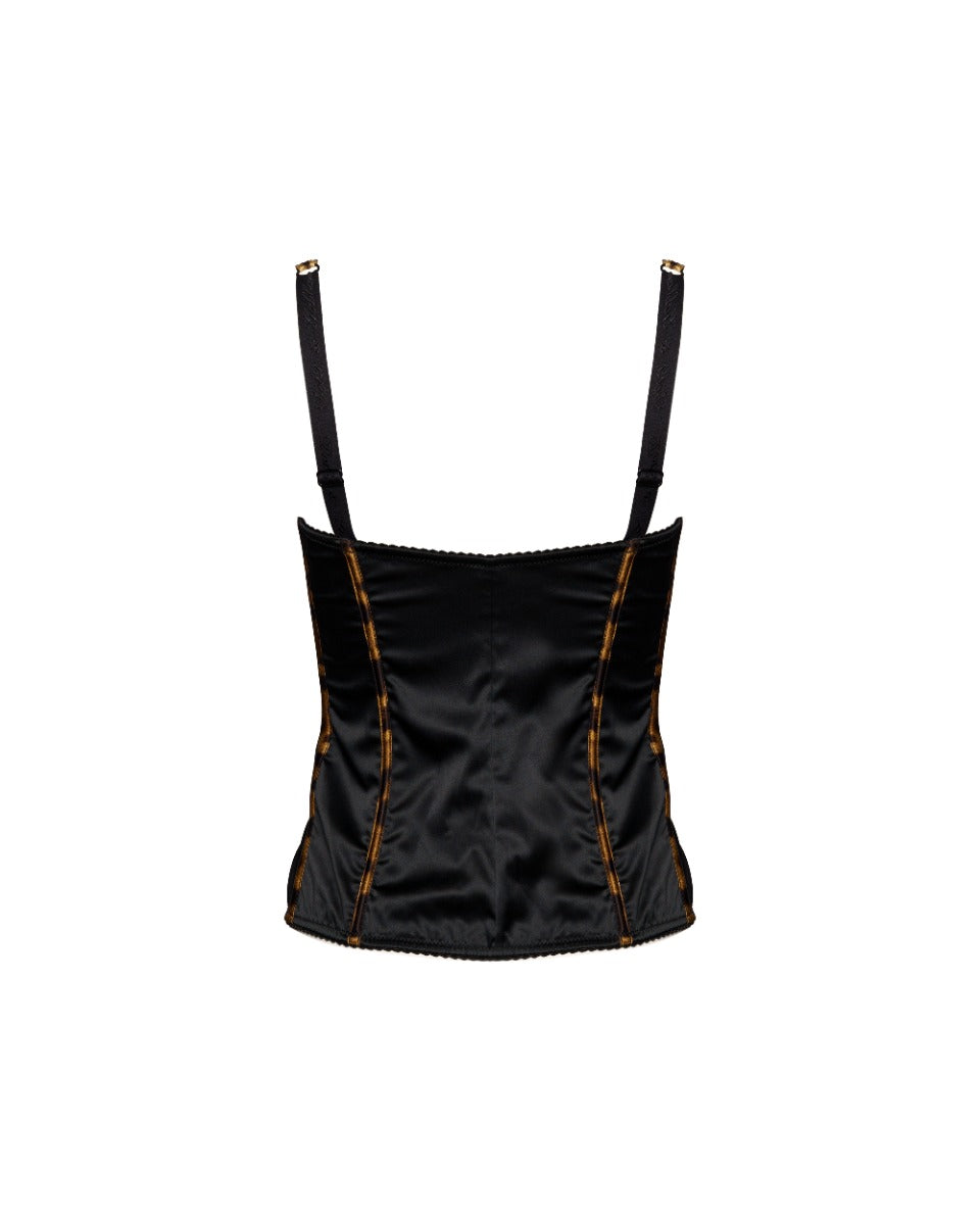 Dolce&Gabbana panther lined corset top