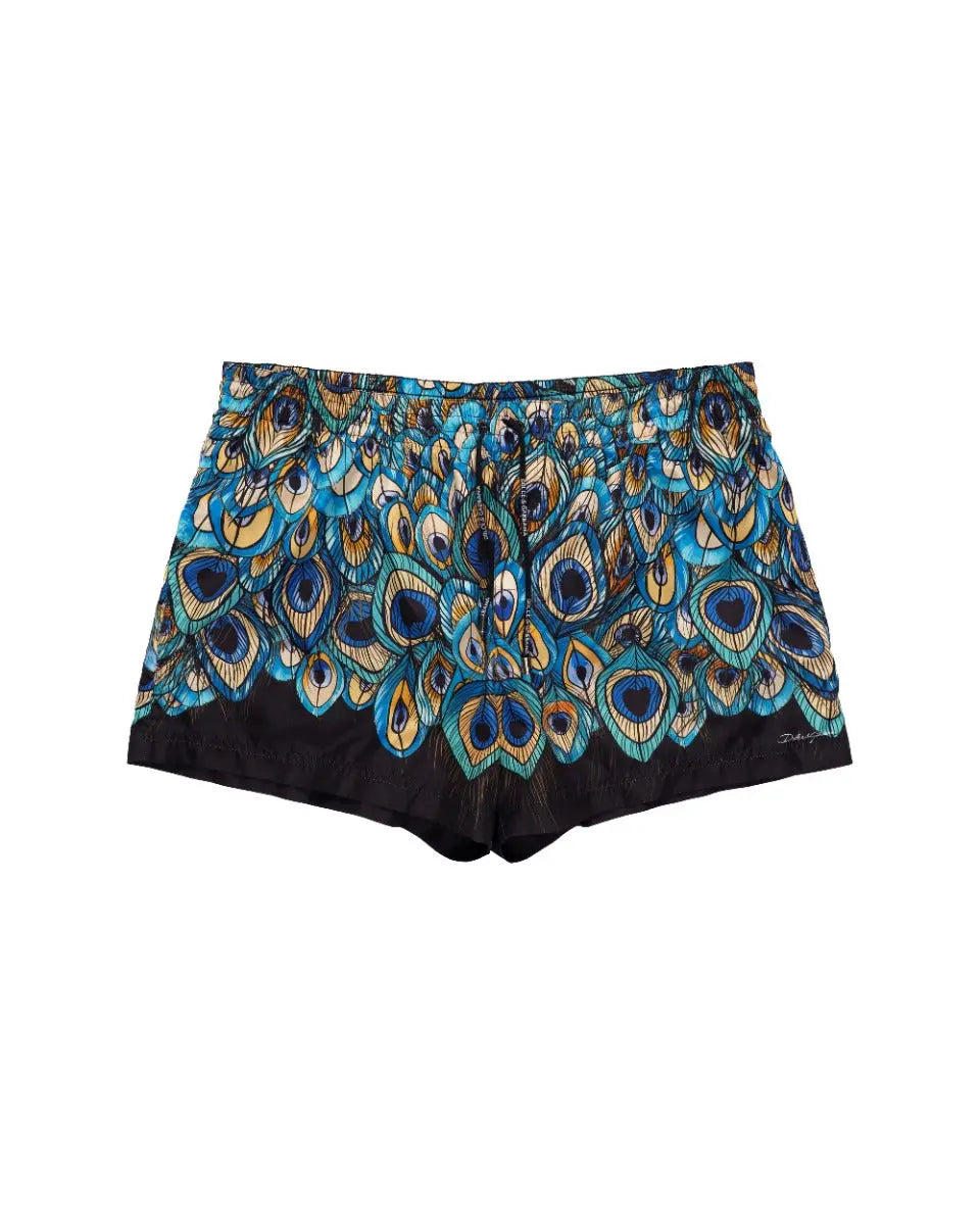 Dolce&Gabbana peacock feather swimming shorts Dolce & Gabbana