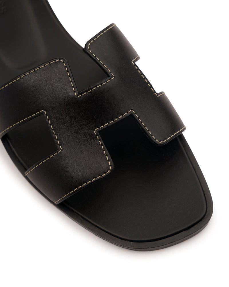 Hermès Oran black leather thumbnail