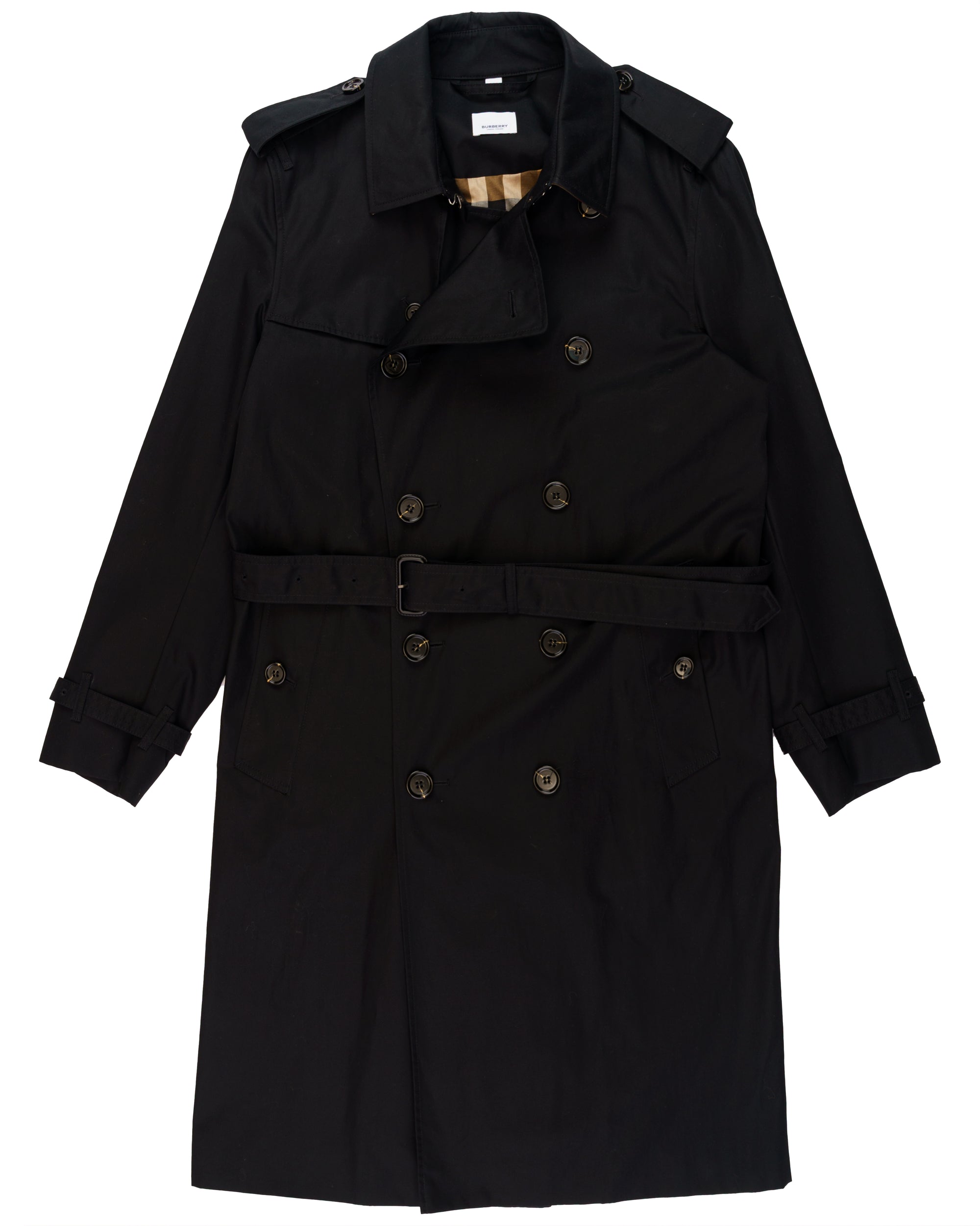 Burberry Kensington double-breasted black trench coat