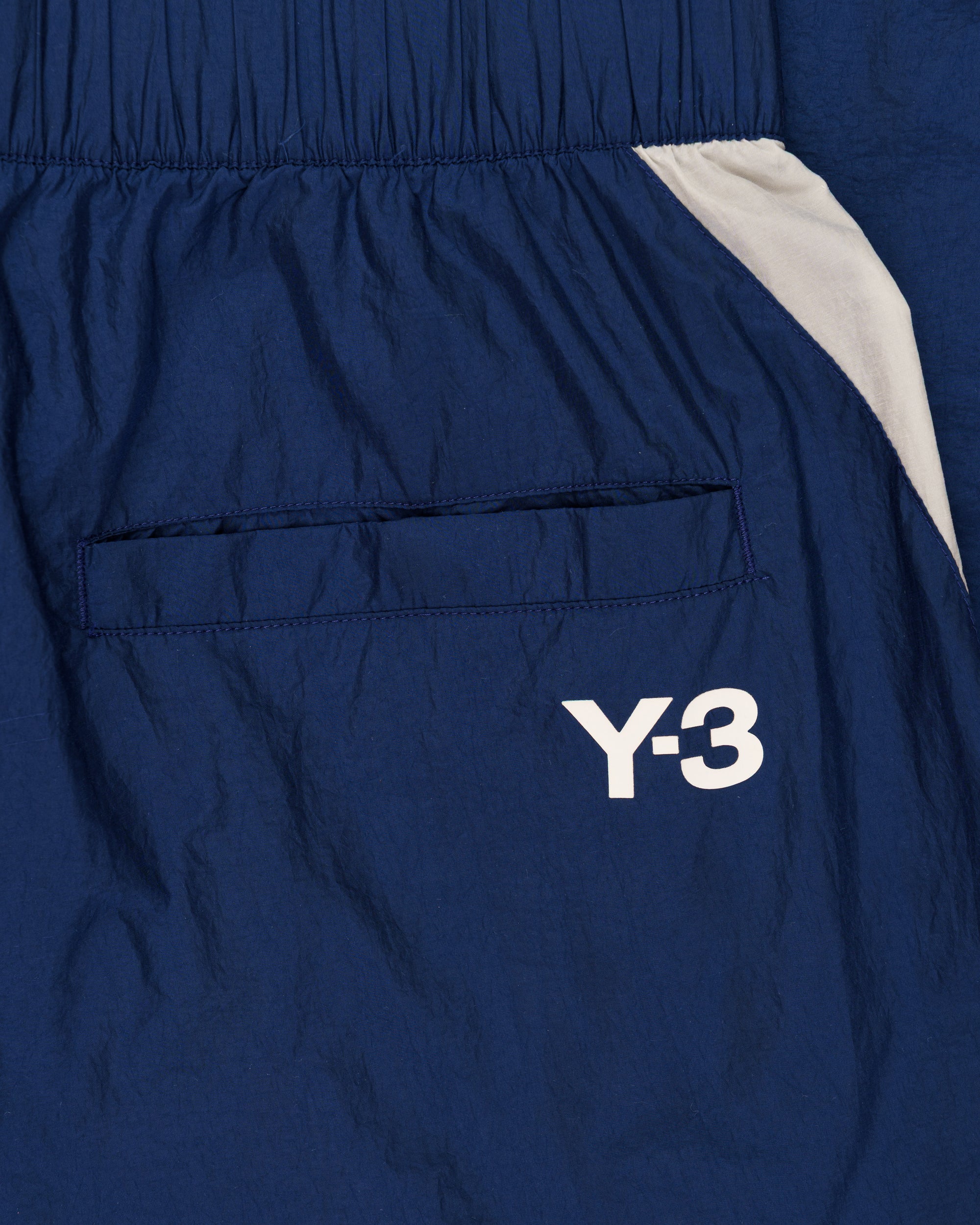 Yohji Yamamoto Y3 3-stripes nylon shell dark blue sweatpants