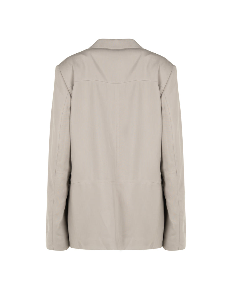 MISBHV Taupe beige oversized blazer jacket thumbnail