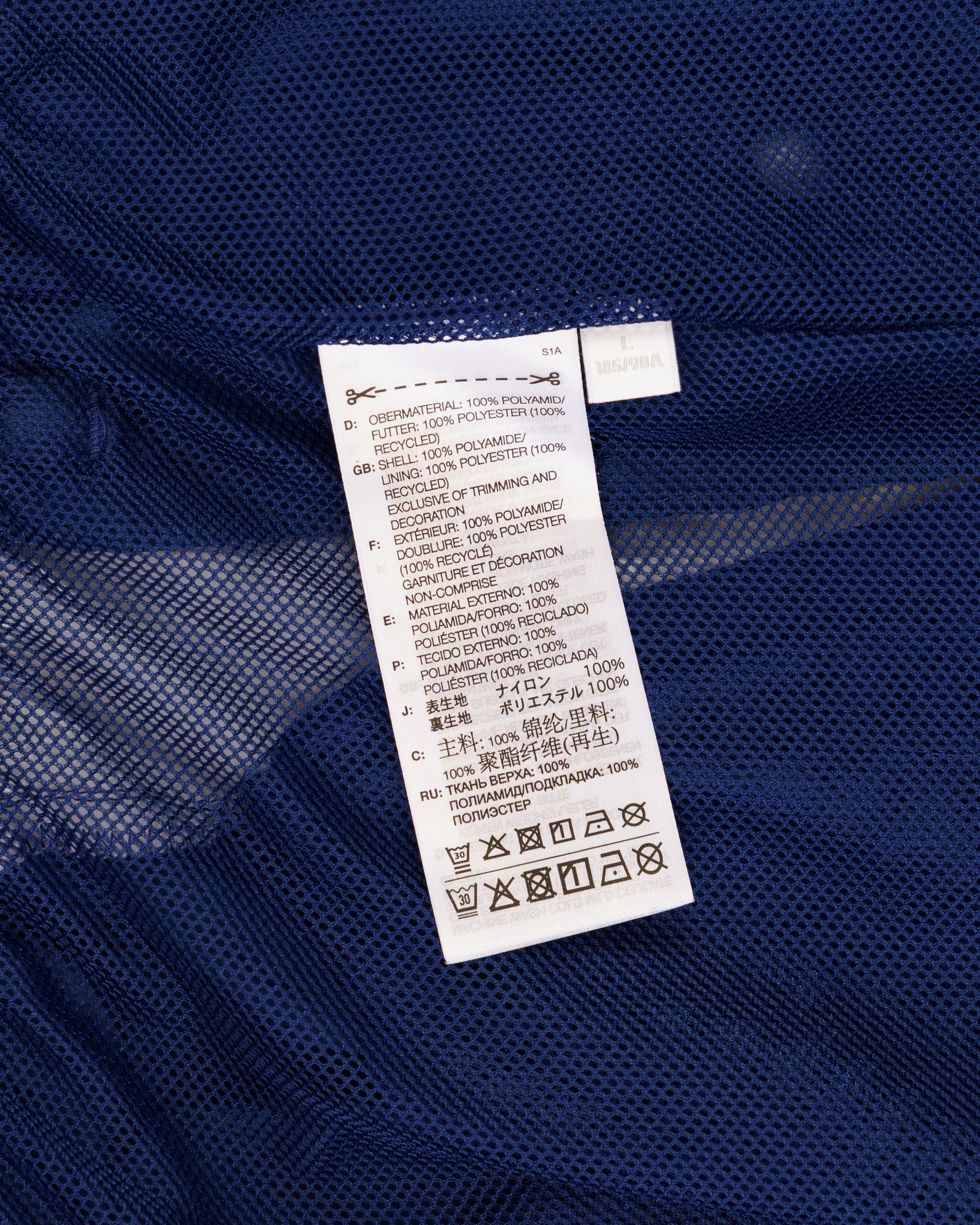 Yohji Yamamoto Y3 3-stripes nylon shell dark blue sweatpants