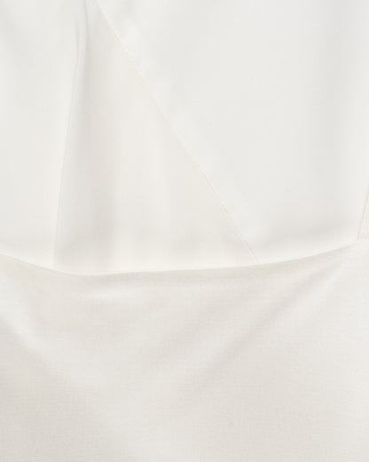 Helmut Lang Sash Ivory white double satin dress Helmut