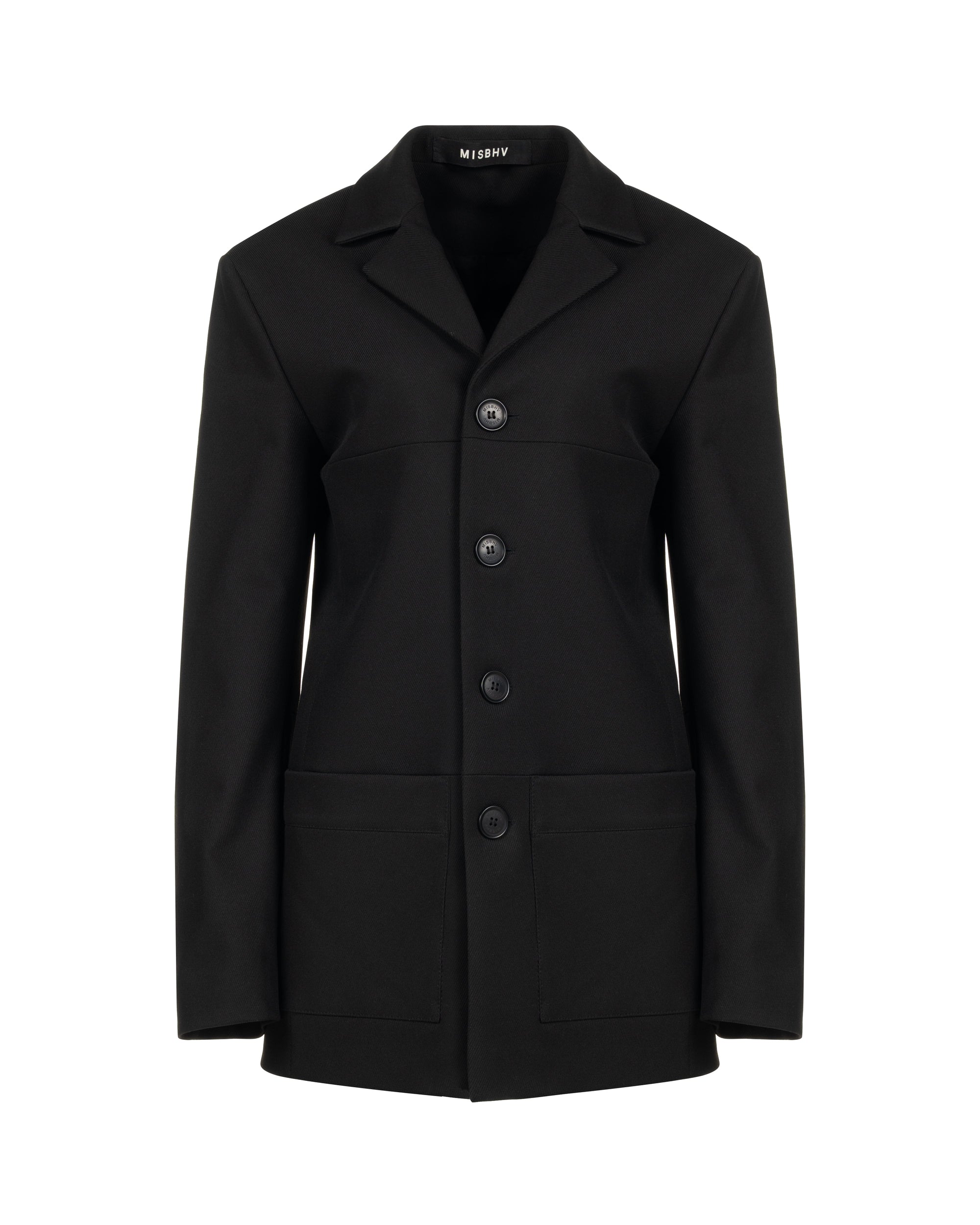 MISBHV Davide single-breasted black blazer jacket