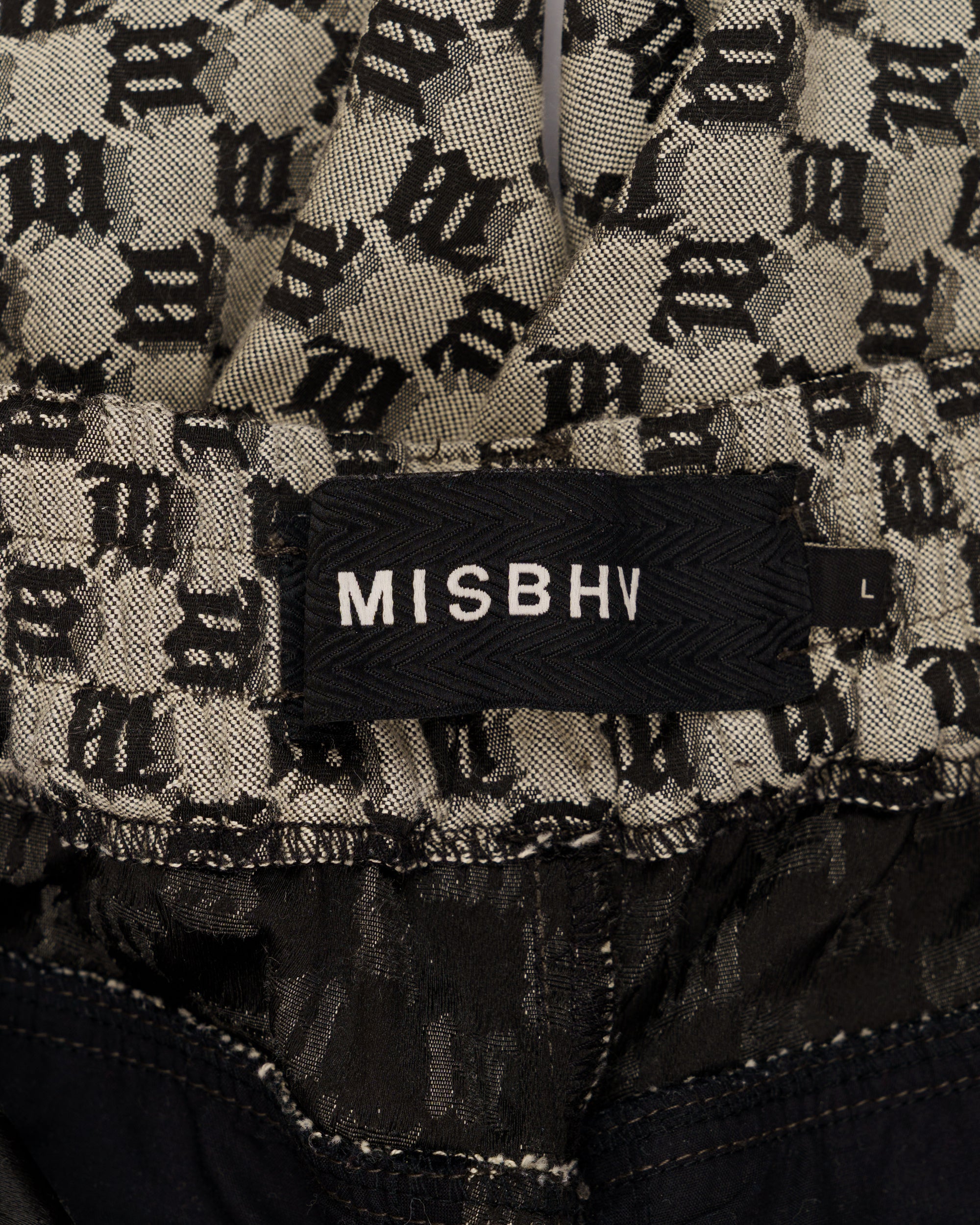 MISBHV "M' monogram brown cargo shorts