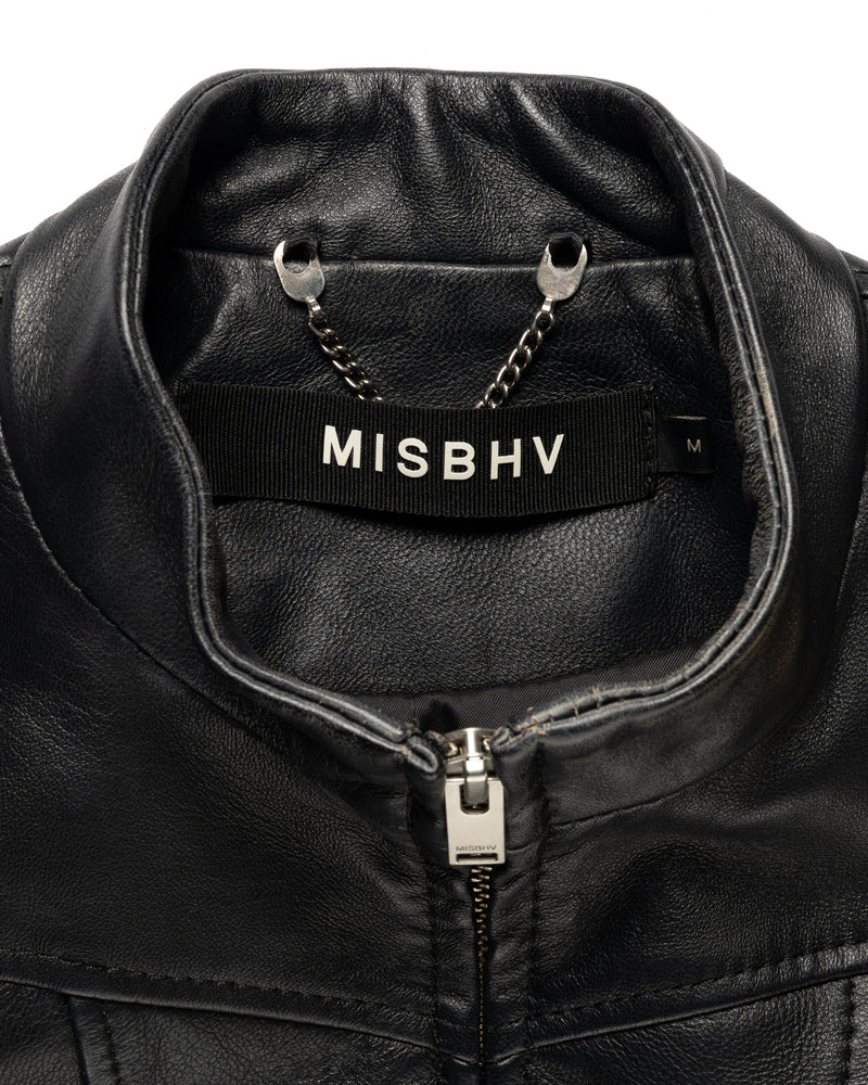 MISBHV corset faux-leather biker jacket thumbnail