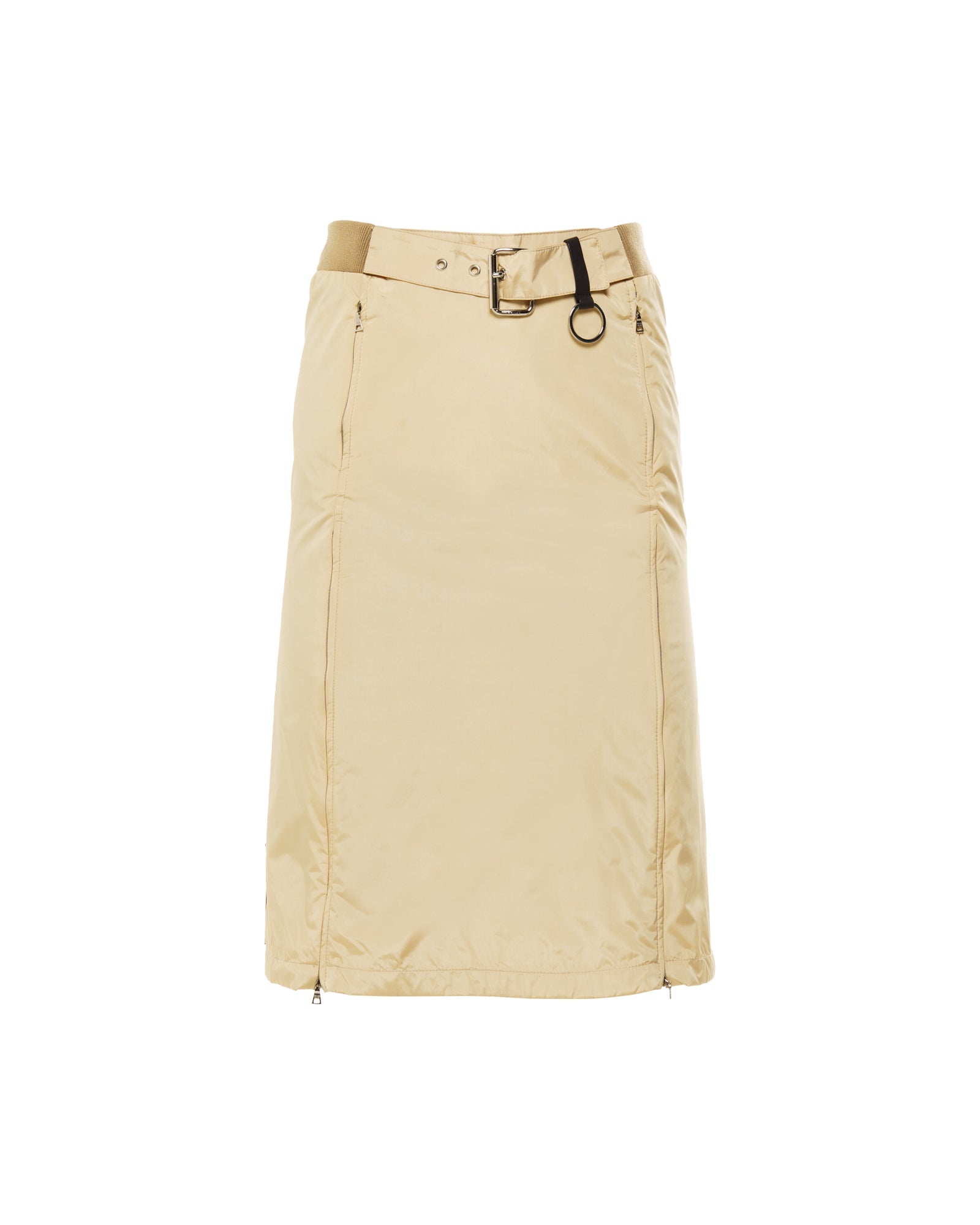 Prada Sport beige nylon belted skirt - 38 Prada