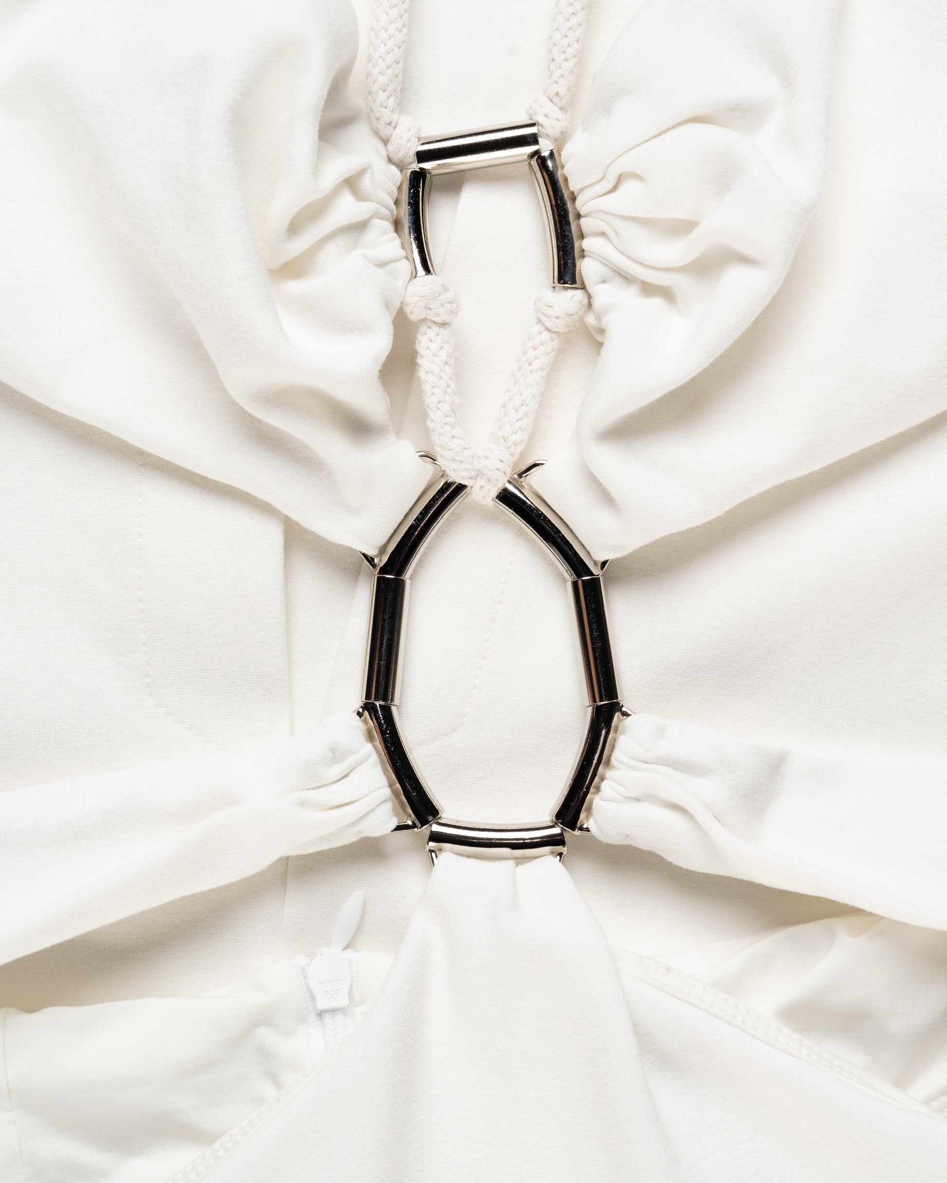 MISBHV 1-OF-1 metal frame open back white dress MISBHV